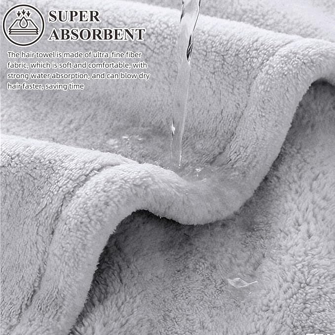 2Pack Microfiber Hair Towel Wrap - Image 8