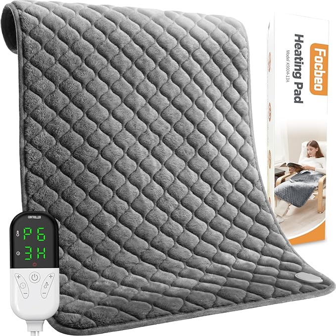 King Size Heating Pad for Back 32"x24" Extra Large Electric Heating Pad for by FocbeoHeatingPad