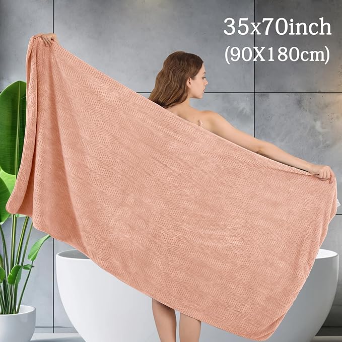 Ycosy 4 Pack Extra Large Microfiber Bath Towels Set, 35x70 inches, Less Lint - Image 2