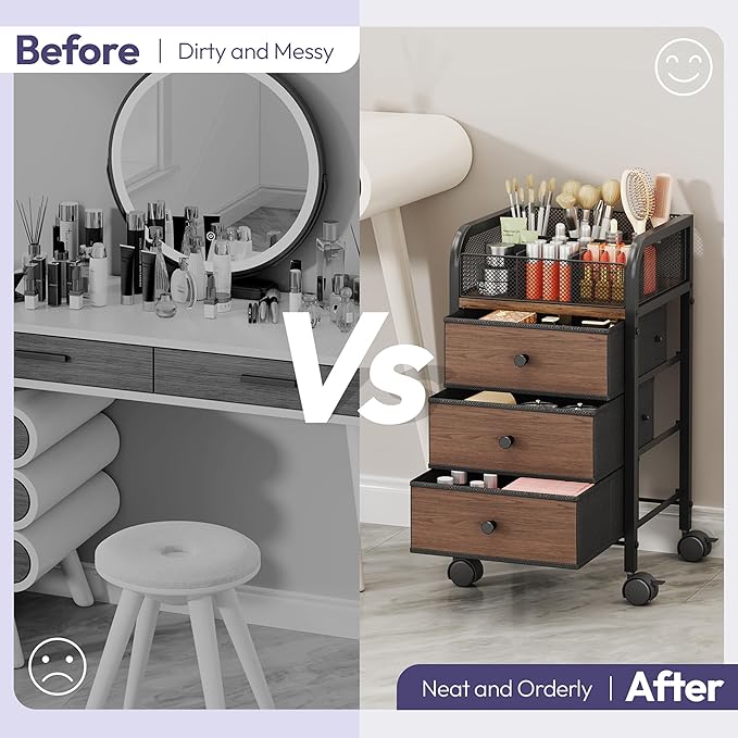 SWTYMIKI Rolling Makeup Organizer Cart - Image 9