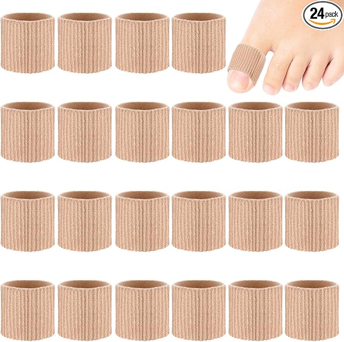 Blulu 24 Pieces Toe Tubes 0.98 Inches Cushion Tube Corn Pads by Blulu