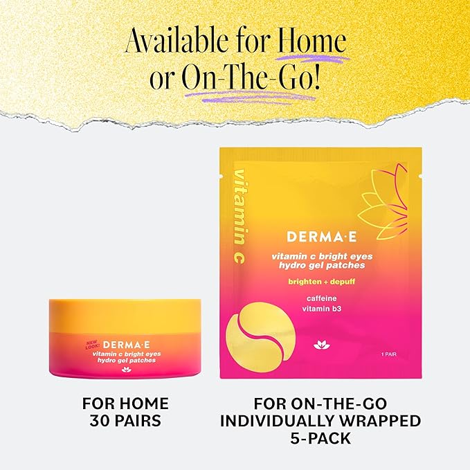 Derma E Vitamin C Bright Eyes Hydro Gel Under Eye Patches - Image 7