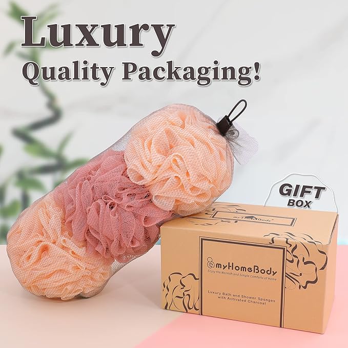 myHomeBody Large 70g Loofah Sponge, Body Scrubber, Bath Sponge, Loofah - Image 6