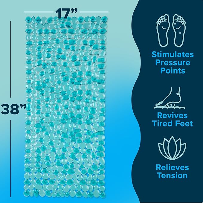 SlipX Solutions Non Slip Pebble Bath Mat - Image 4