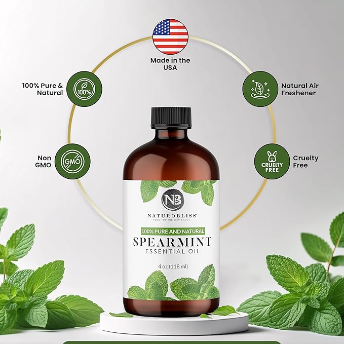 NaturoBliss Spearmint Essential Oil, 100% Pure and Natural Therapeutic Grade - Image 4
