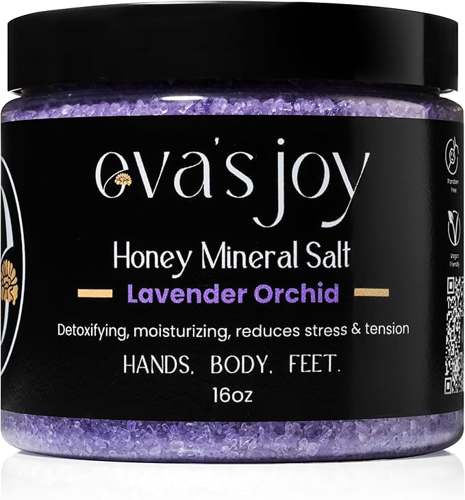 Eva's Joy Lavender Orchid Mineral Bath and Foot Soak, Made by evasjoy