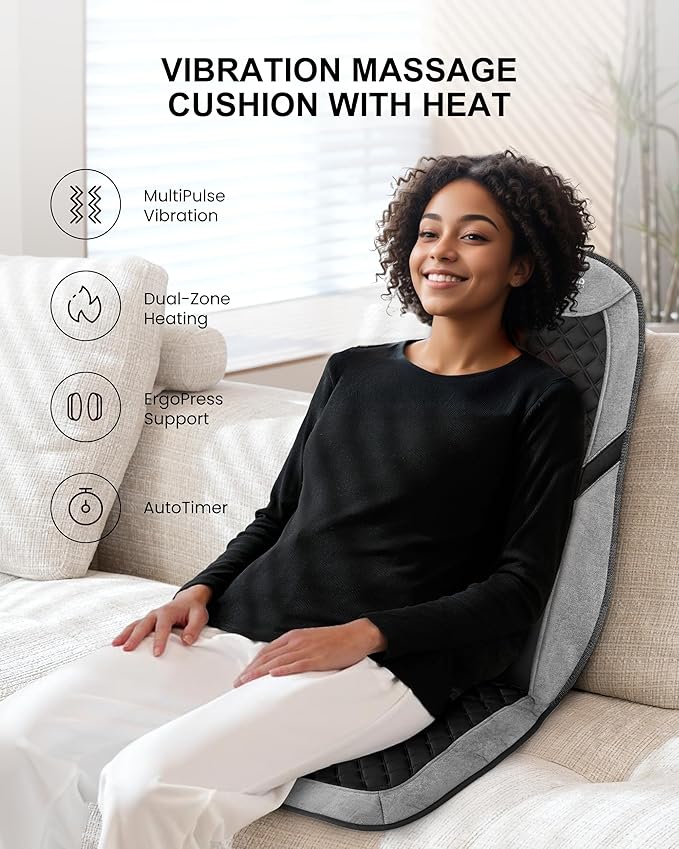COMFIER Back Massager with Heat, Massage Chair Pad, Massage Seat Cushion with - Image 2