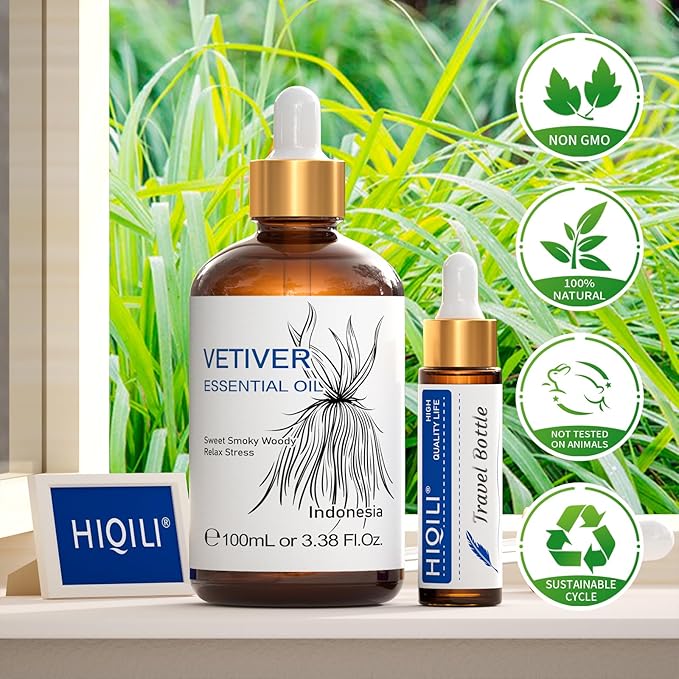 HIQILI 100ML Vetiver Essential Oil, 100% Pure Natural - Image 8
