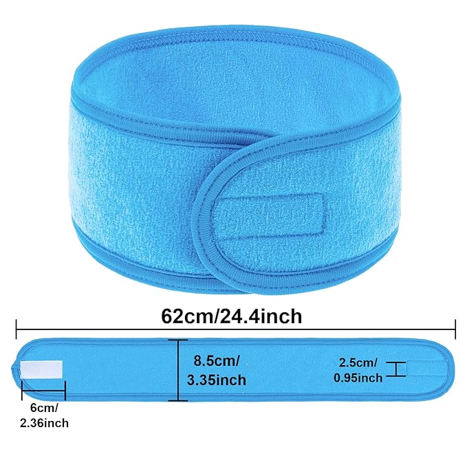 Whaline 4 PCS Spa Headband, Make up Hair Band, Stretch Terry Cloth Headband - Image 2