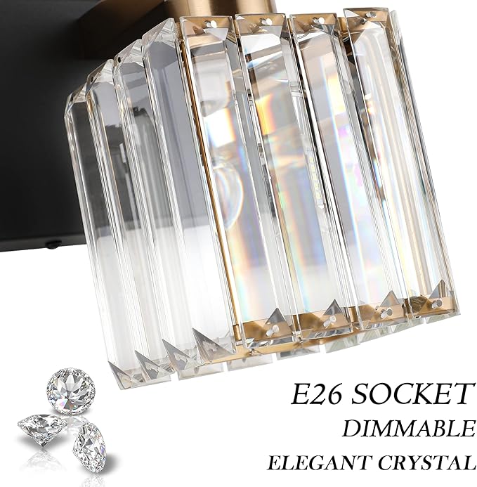 Aipsun Modern Vanity Light Bathroom Lighting Fixtures 5 Light Crystal Bathroom - Image 7