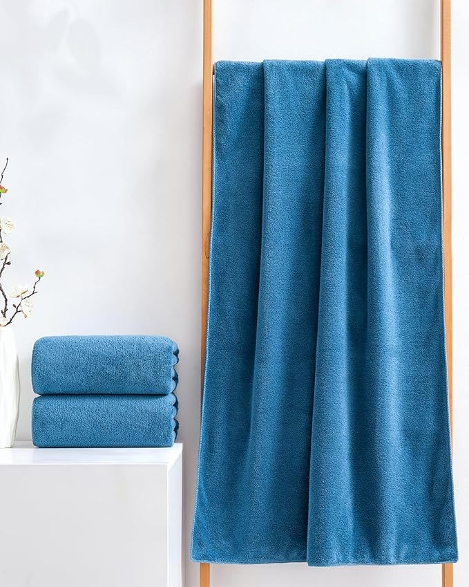 Lumimi Towel Set of 6 Very Soft Microfiber 3 Bath and 3 Hand Towels Quick Dry - Image 5