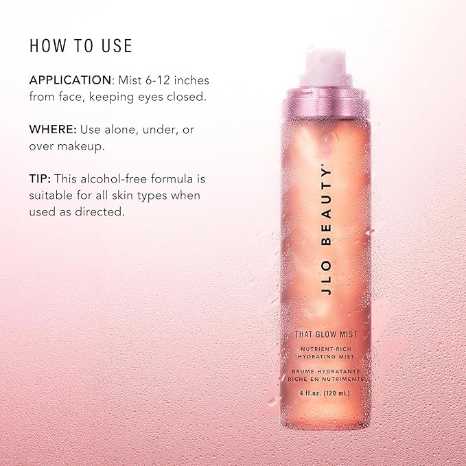 JLO BEAUTY That Glow Mist Hydrating Face Spray – Niacinamide, Hyaluronic Acid & - Image 4