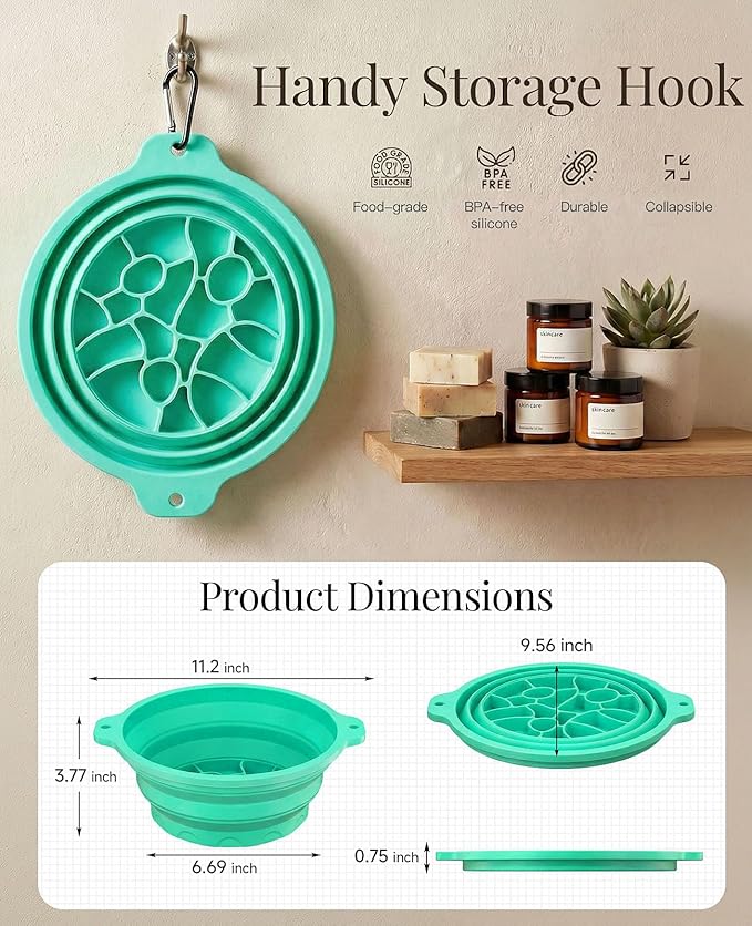 Face Ice Bath Bowl with Built-in Ice Tray, Foldable Silicone Face Bowl - Image 5