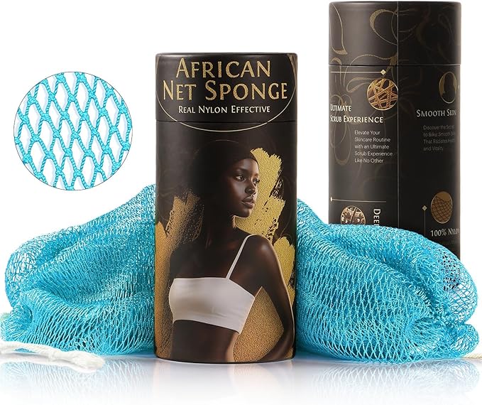 African Net Sponge Authentic Exfoliating Body Scrubber by SpiralScgv