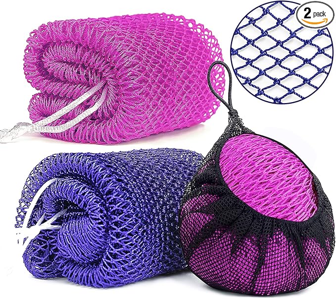 2 Pack African Net Sponge Exfoliating Body Scrubber Bath Sponge by Unknown