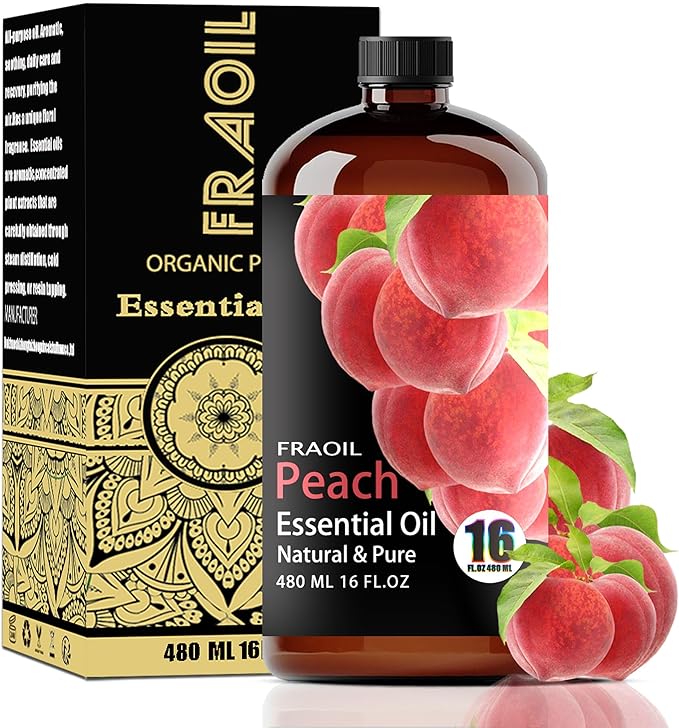 Peach Essential Oil, Peach Oil 16 Fl Oz 480 ML by FRAOILESSENTIALOIL