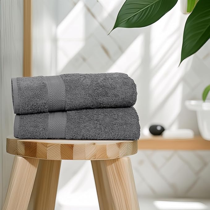 Commercial Bulk Pack of 12 Large Bath Towels – 100% Cotton Terry 24" x 50" – - Image 5