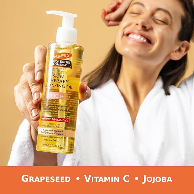 Palmer's Cocoa Butter Formula Skin Therapy Cleansing Oil, Gentle Makeup Remover - Image 2