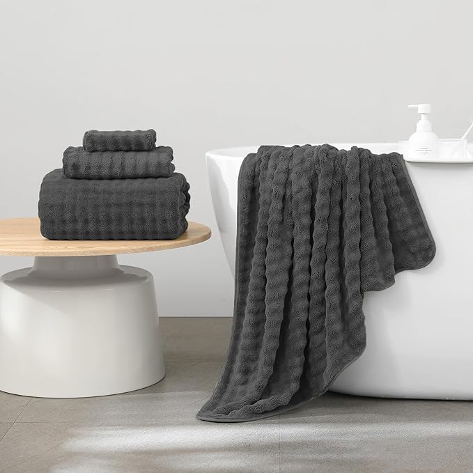 KBY Bath Towels Set of 2, Extra Large Bath Sheets 40X80 Inches, Quick Dry - Image 4