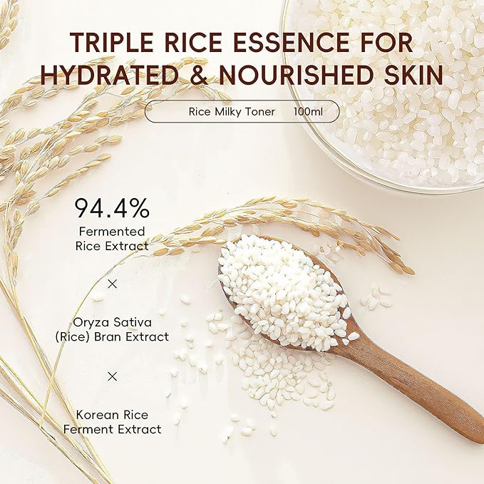Milky Rice Toner for Face, Rice Toner Korean Facial Deep Hydrating Toners - Image 3