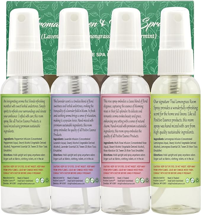 Linen and Room Spray Gift Set, Natural Air Freshener Made - Image 6