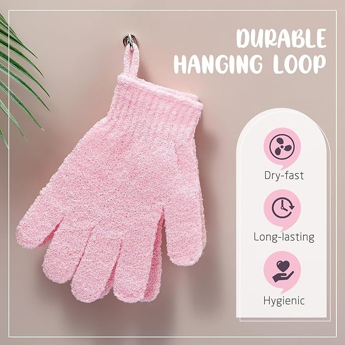 Didaey 104 Pcs Exfoliating Glove Bulk Shower Gloves - Image 4