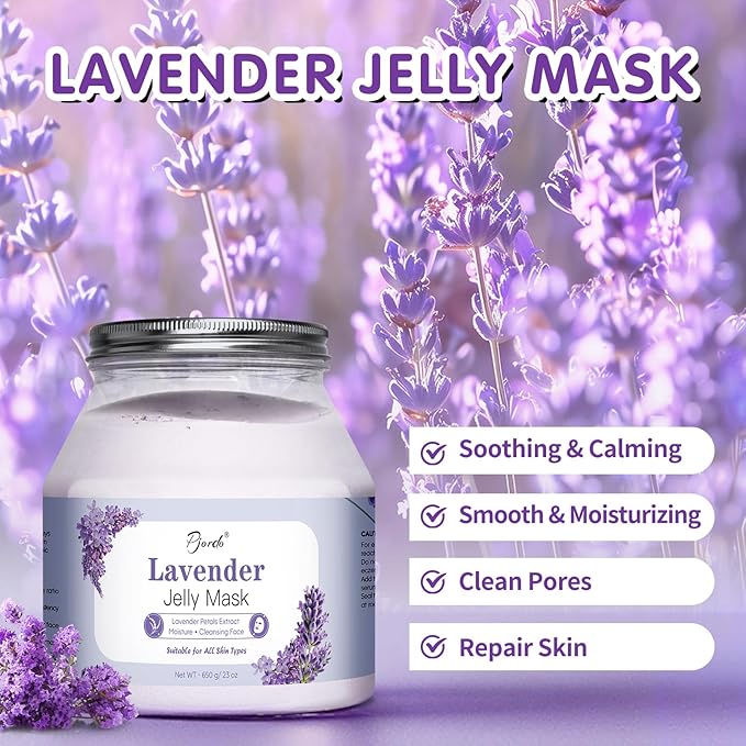 Pjordo Jelly Masks for Facials Professional, Lavender Jelly Mask Powder - Image 2