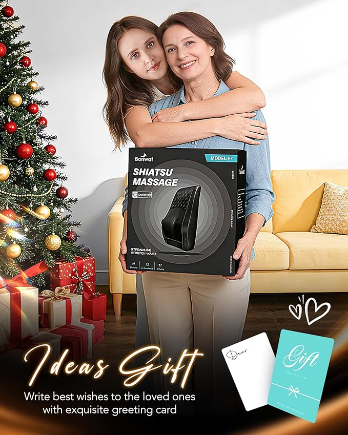 Boriwat Back Massager with Heat, 3D Kneading Massage Pillow - Image 9