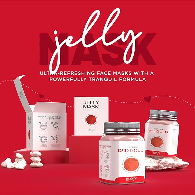 BRÜUN Jelly Mask Jar Red Gold Lactic AC AHA Peel-Off Face Care Rubber Mask | 23 - Image 2