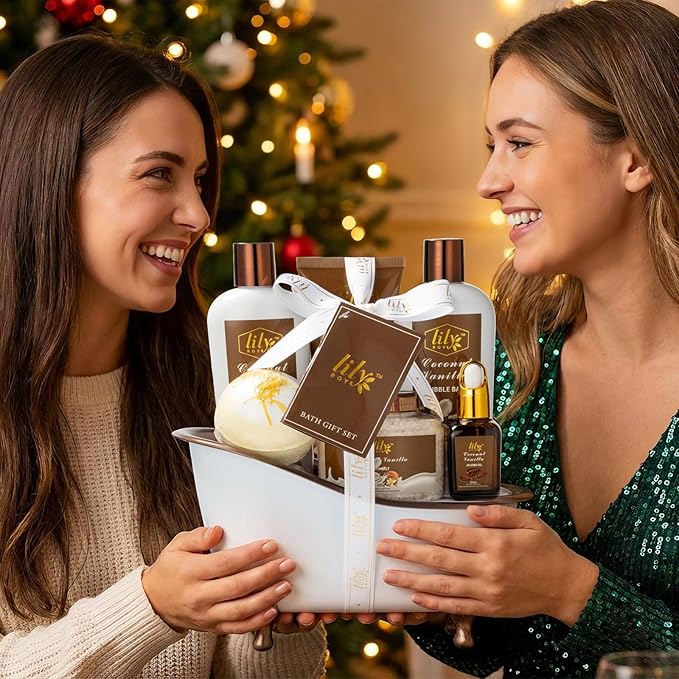 Mothers Day Gifts for Mom, Gifts for Women, 7-Piece Coconut Vanilla Bath and - Image 6