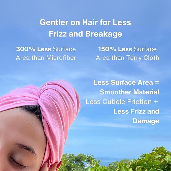 OOF! Halo T-Shirt Hair Towel | 100% Cotton Jersey Knit w/MoistureLock | No - Image 6
