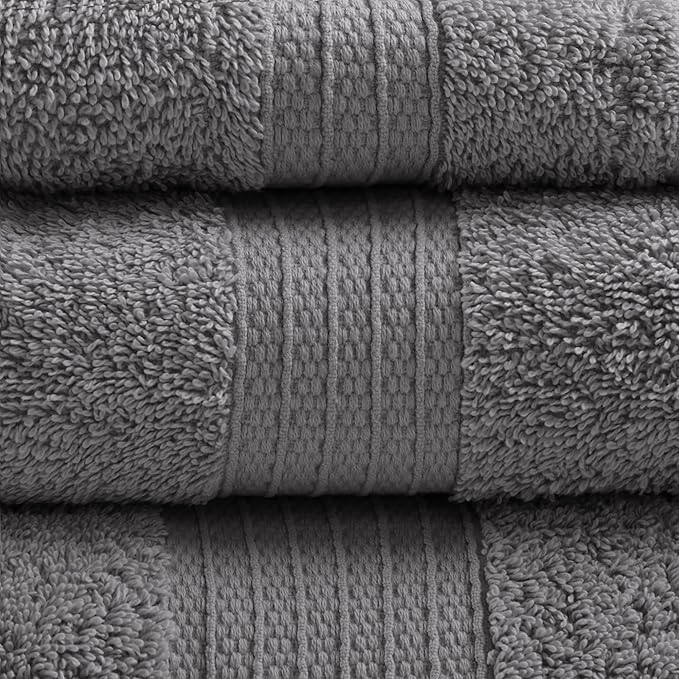 Madison Park Organic 100% Cotton Bathroom Towel Set, Hotel & Spa Quality Highly - Image 3