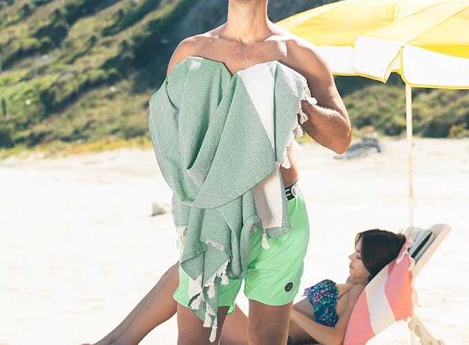 Bazaar Anatolia Turkish Beach Towel – 100% Cotton, Quick Dry, Sand Free Towel - Image 5