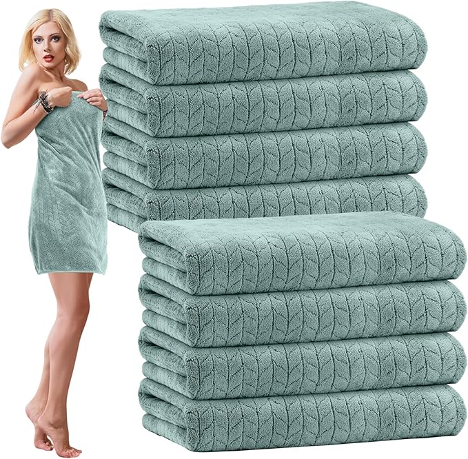 SmoothNovelty 16 Pack Microfiber Bath Towels Bulk 27'' x 60'' Oversized Size by SmoothNovelty