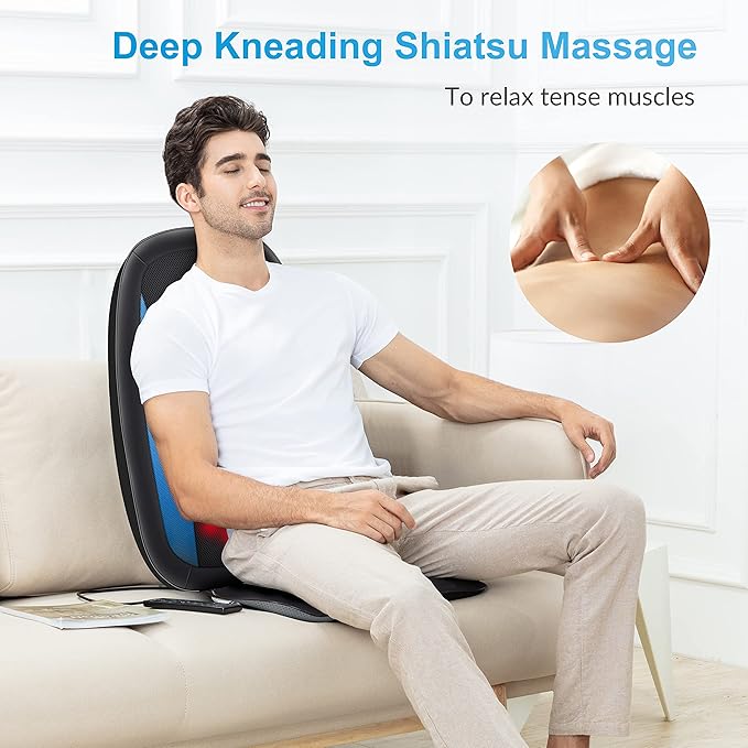 COMFIER Back Massager with Heat, Deep Tissue Kneading Massage Seat Cushion - Image 3