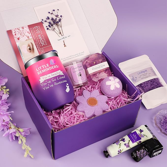 Birthday Gifts for Women, Spa Gifts Baskets for Women, Relaxation Self Care Kit - Image 2