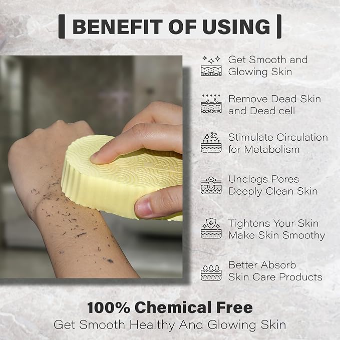 Magic Exfoliating Bath Sponge, 3D Super Soft Exfoliating Bath Sponge, Skin - Image 3