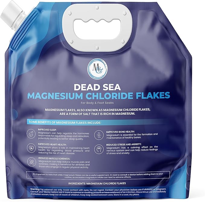 Dead Sea Magnesium Flakes Bath Salts | Premium Magnesium Supplement Bath Salts - Image 2