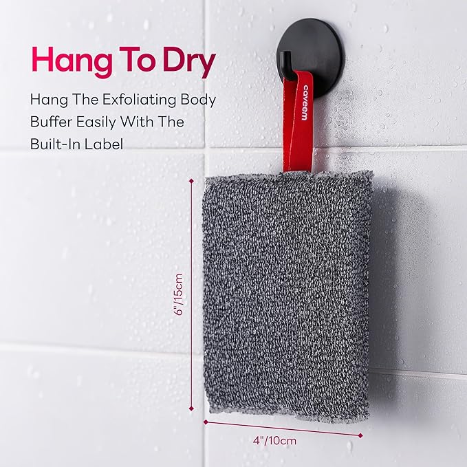 Caveem Exfoliating Body Scrubber, Rough Exfoliation Body Exfoliator Sponge - Image 7