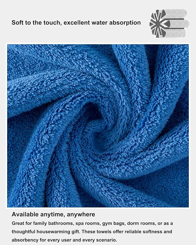 sakano Microfiber Bath Towel Set Ultra Soft Absorbent Speedy Drying Fade - Image 4