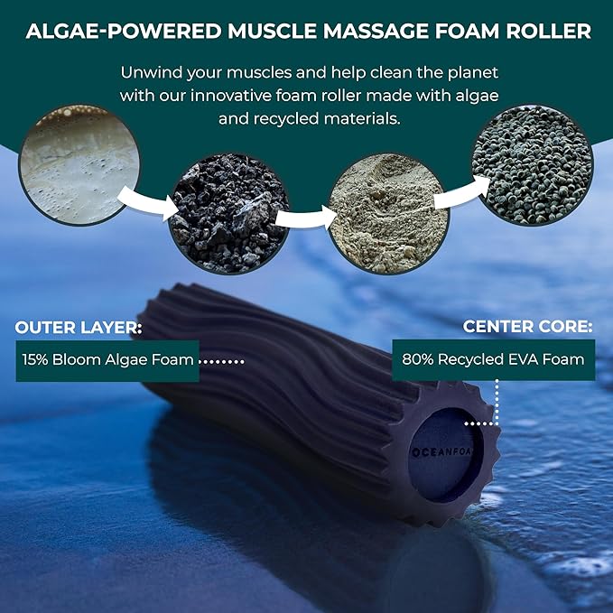 Oceanfoam Ripple Travel Foam Roller Firm Mini Foam Roller - Image 7