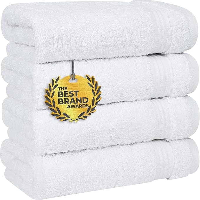Cotton Paradise Hand Towels for Bathroom, 100% Cotton Turkish 4 Piece Hand by UNITEDHOMETEXTILE