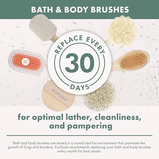 EcoTools Bristle Bath Brush, Shower Body Brush - Image 11