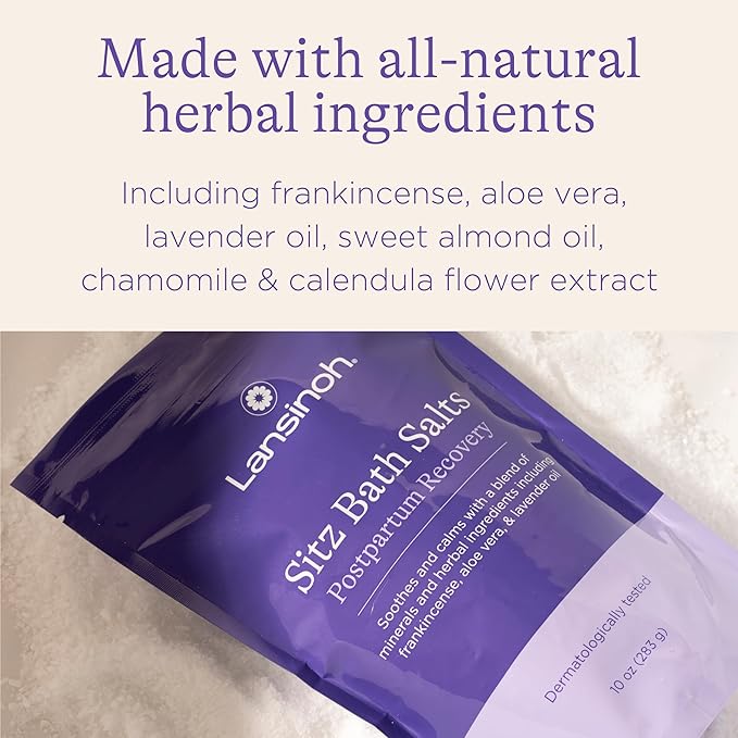Lansinoh Sitz Bath Salts for Postpartum Care, Perineal Soak - Image 3