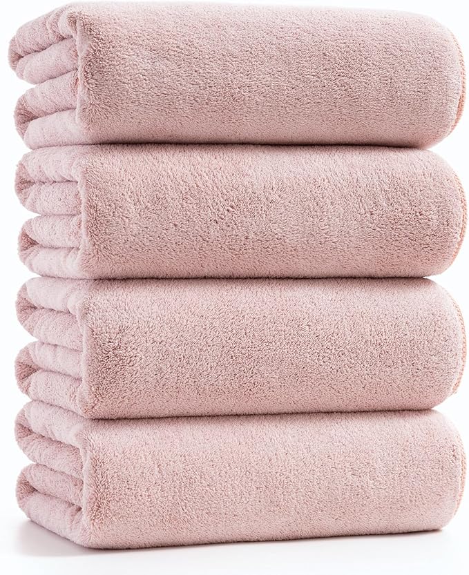 sakano 4-Piece Bath Towel Set, Quick-Dry Absorbent Lint Free & Launder Soft by Unknown