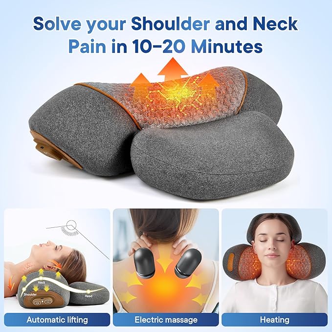 Mothers Day Gifts for Mom 3-in-1Rechargeable Neck Massager Pillow - Image 5