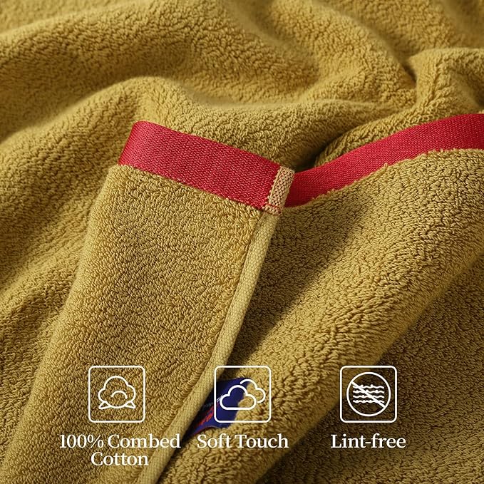 REDKISS 100% Cotton 2 Pack Luxury Bath Towels 27 x 54 Inches, Oversized Bath - Image 6
