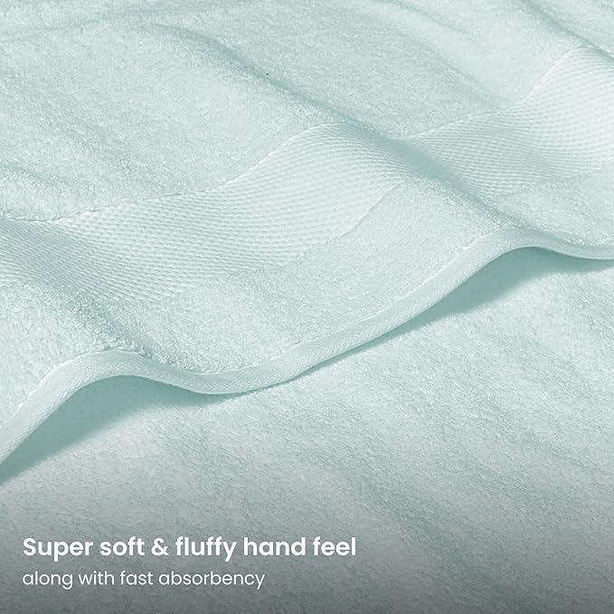 BIOWEAVES 100% Organic Cotton Bath Sheet Set of 2 | Soft Oversized Bath Towels - Image 3