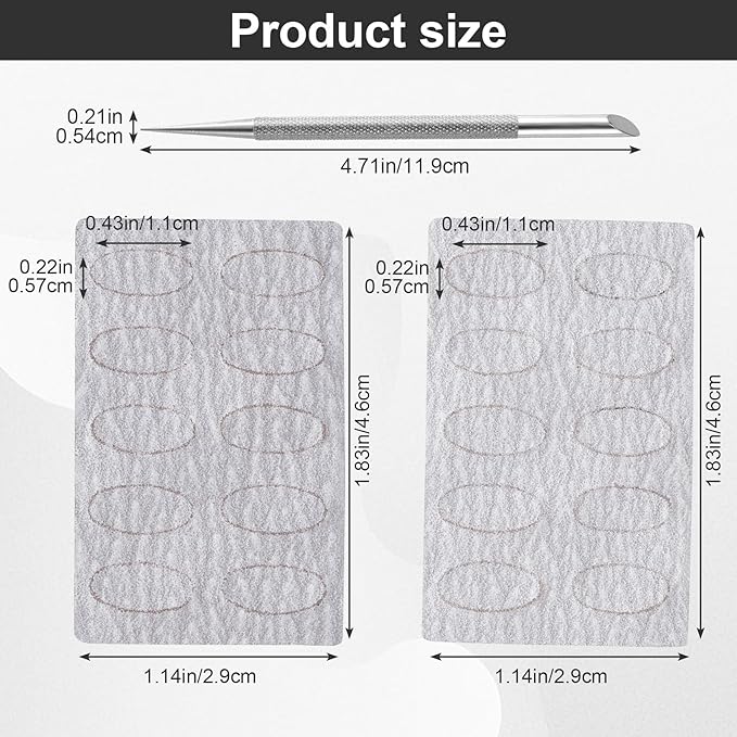 HINZIC Stainless Steel Nail Cuticle Pusher Tools Dual Ended Cuticle Remover - Image 3
