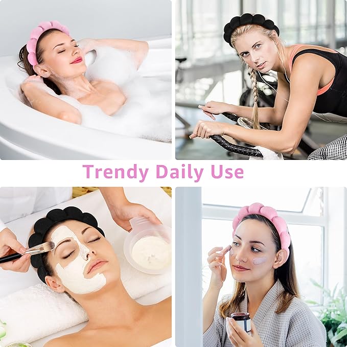 Ztomine Spa Headbands for Washing Face or Facial, Terry Cloth Headband Wash - Image 3